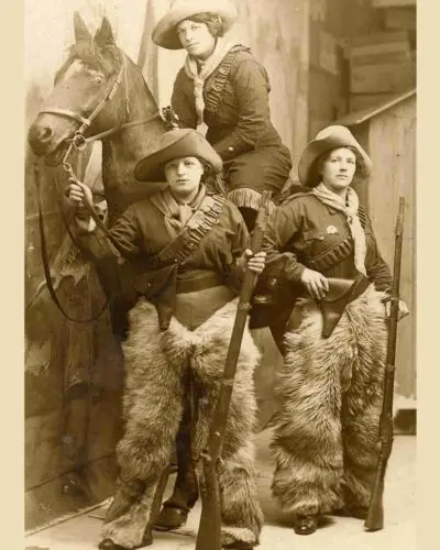 

3 Rodeo Cowgirl 1900 8 x 10 photo Vintage Rodeo Photos old west 1930s-Aluminum