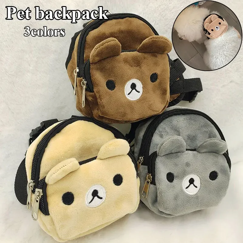 High Quality Pet Backpack Outdoor Portable Pet Dog Backpack Soft Large-capacity Convenient Dog Snack Bag Puppy School Bag 1 Pc