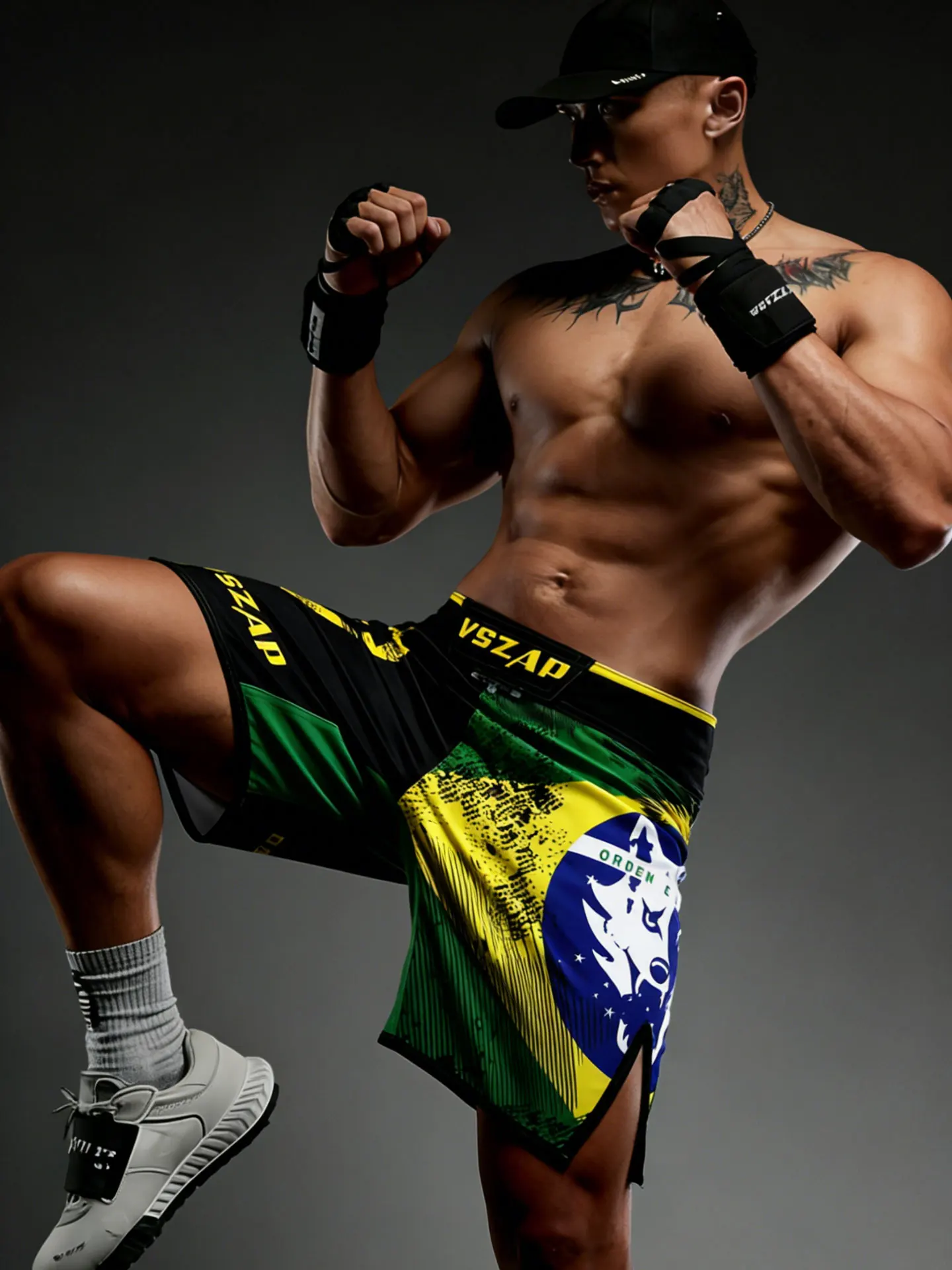 VSZAP martial arts and combat shorts, suitable for Thai boxing, boxing, and MMA combat sports, durable and quick-drying