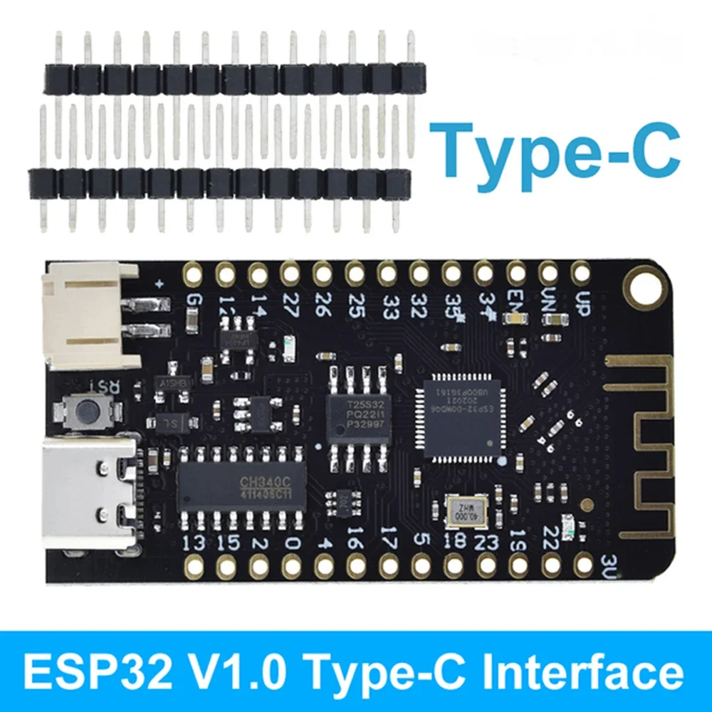 Placa de desarrollo Lolin32 ESP32 BT WIFI USB CH340C + MicroPython ESP32 versión Lite V1.0 Rev1 tipo C