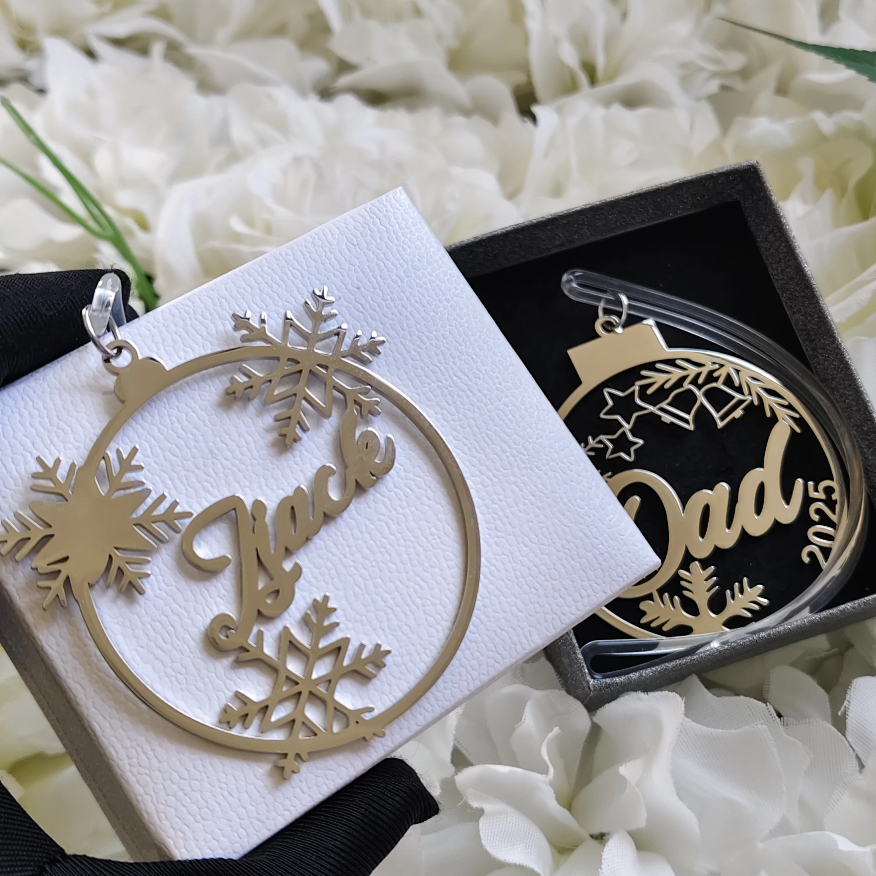 DHQH Groothandel Aangepaste 60mm Naam/Letter Hanger Gepersonaliseerde Letter/Logo Hanger Kerstcadeau Fabrikant Directe Verkoop