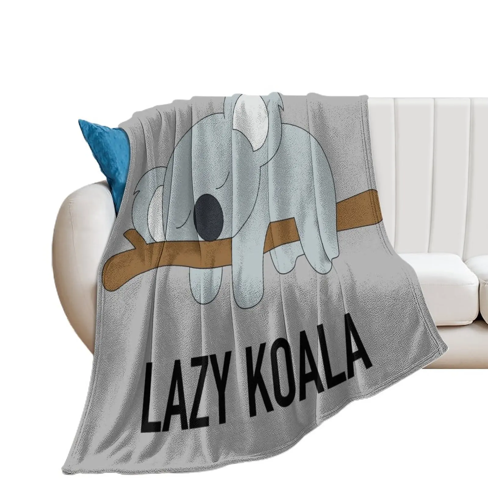 Lazy Koala on Branch Throw Blanket Sofa Decorative Beds Blankets