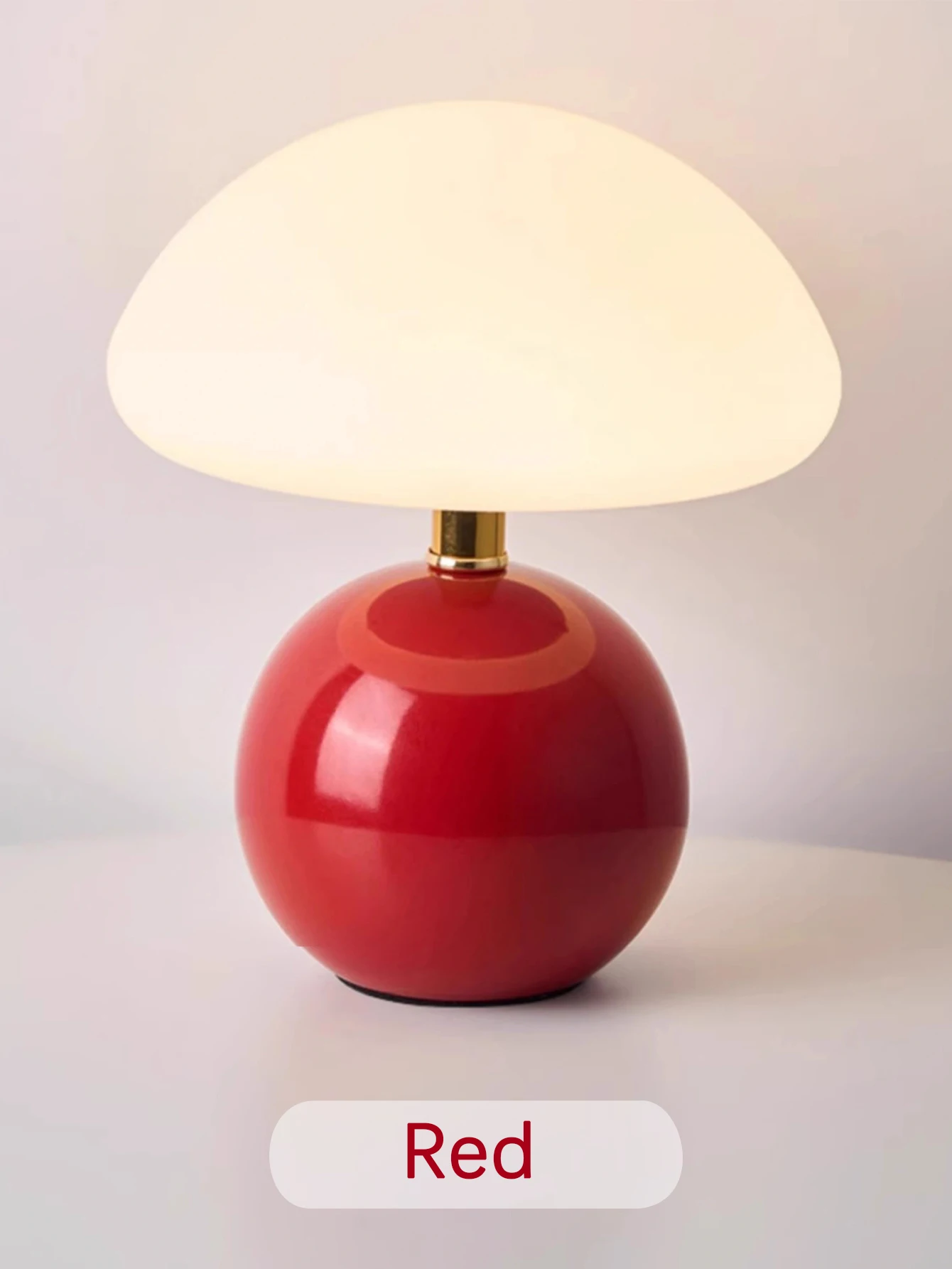 Mushroom Small Table Lamp Cream Roller Molded Ceramic Atmosphere Lamp Eye Protection LED Lamp Bedroom Headboard Decoration Light