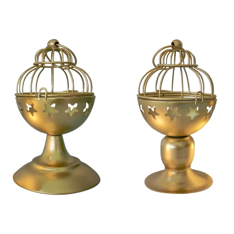 เชิงเทียนเทียนตกแต่งโคมไฟ Star Hollow Votive เทียนชาสําหรับงานแต่งงาน, ตารางกลางทนทาน