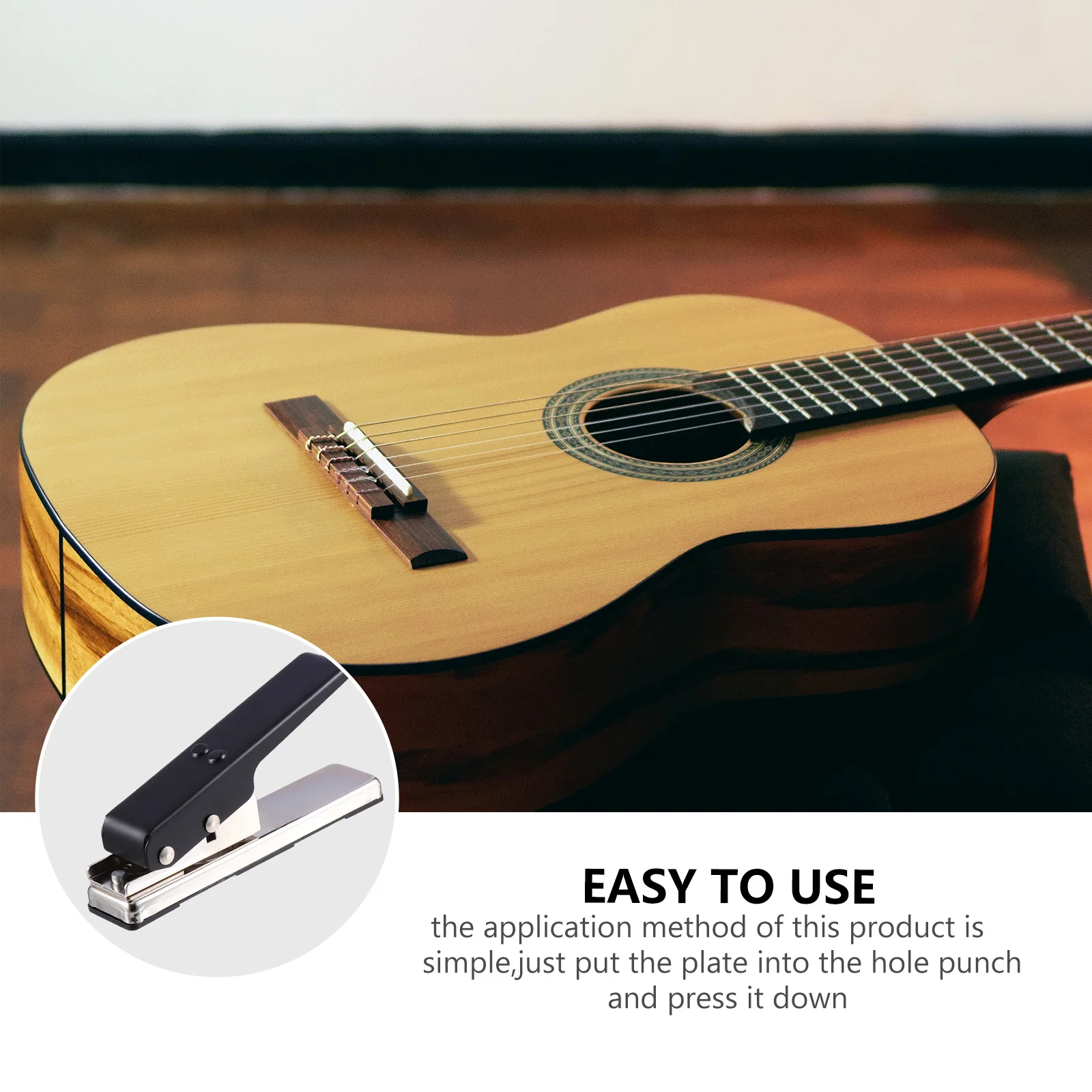 

Pick Punch Durable Iron Material DIY Tool Plain Quitar Picks Plectrum Maker Guitar Accessories Reusable Plastic Boards Long