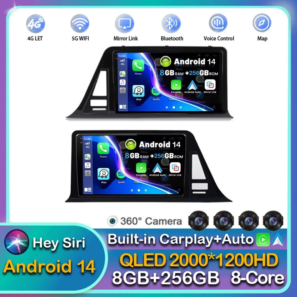 

Автомобильная магнитола Carplay на Android 14 для Toyota C-HR CHR 2016, 2017, 2018, 2019, 2020, мультимедийный плеер, GPS, стерео, 2din, головное устройство, аудио