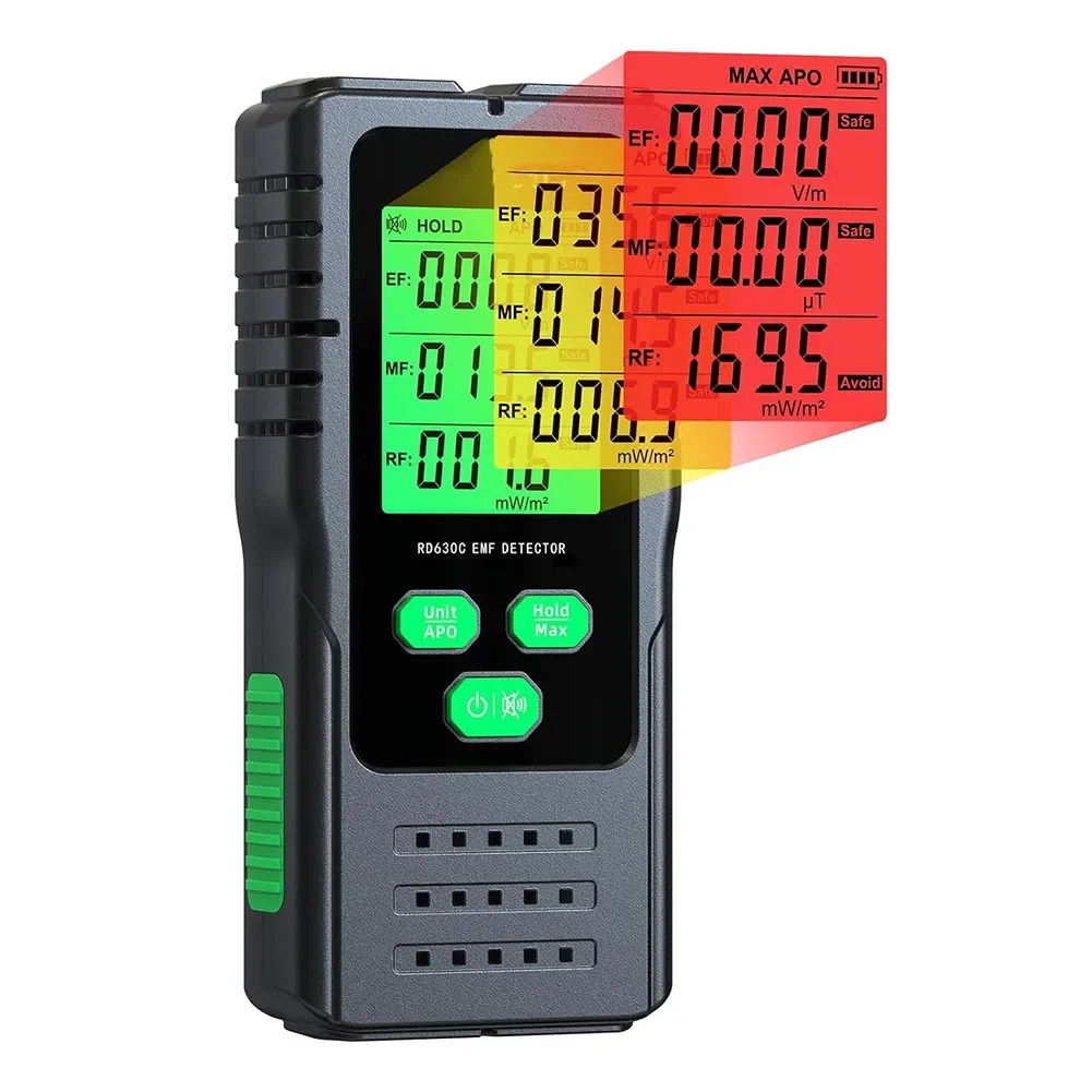 

Portable Electromagnetic Radiation Detector for Easy Measurement of Electric Field Magnetic Field and RF Radiation