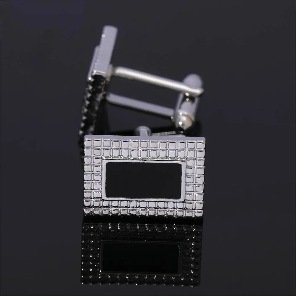 Großhandel Galaxie Herren Manschetten knöpfe quadratische Geometrie Kreuz streifen Kristall Manschette Link für Jungen Hemd Anzug Business Geburtstags geschenk – Detail 4