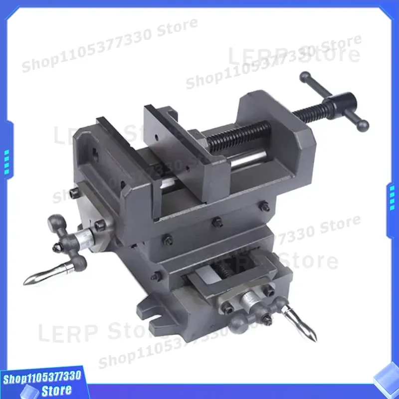 Heavy Duty Cross Slide Vise 4 Inch Precision Composite Bench Vise for Drilling Milling Machine High Accuracy Metalworking