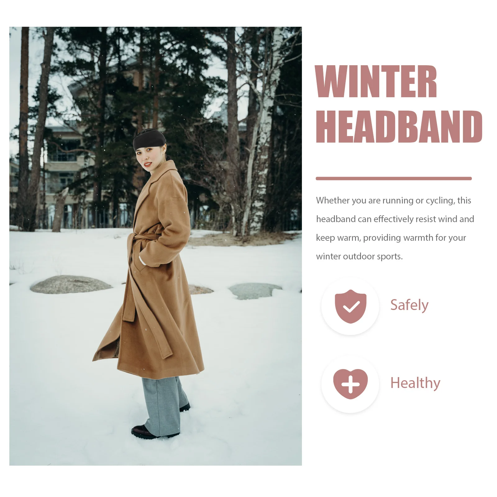 

3Pcs Windproof Winter Ear Warmer Headband Elastic Polar Fleece Warm Head Wrap Cycling Running Outdoor Sports Accessory