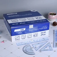 4PCS/Set Drawing Ruler Measurement Geometry Triangle Ruler Straightedge Protractor variety Rulers School&Office Stationery 3