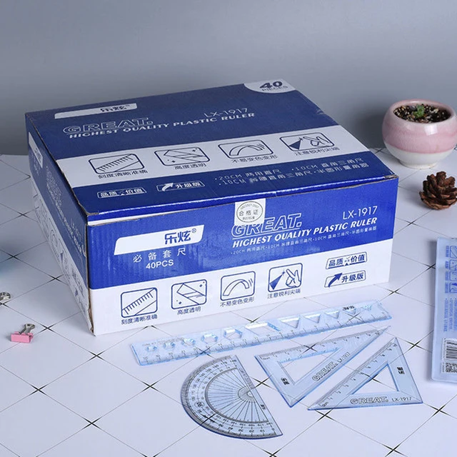 4PCS/Set Drawing Ruler Measurement Geometry Triangle Ruler Straightedge Protractor variety Rulers School&Office Stationery 3 4PCS/Set Drawing Ruler Measurement Geometry Triangle Ruler Straightedge Protractor variety Rulers School&Office Stationery 3