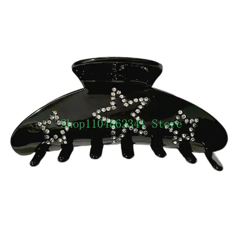 

652F Acetate Hair Clip Shiny Star Hair Claw Clamps Large Hair Catch Jaw Barrettes