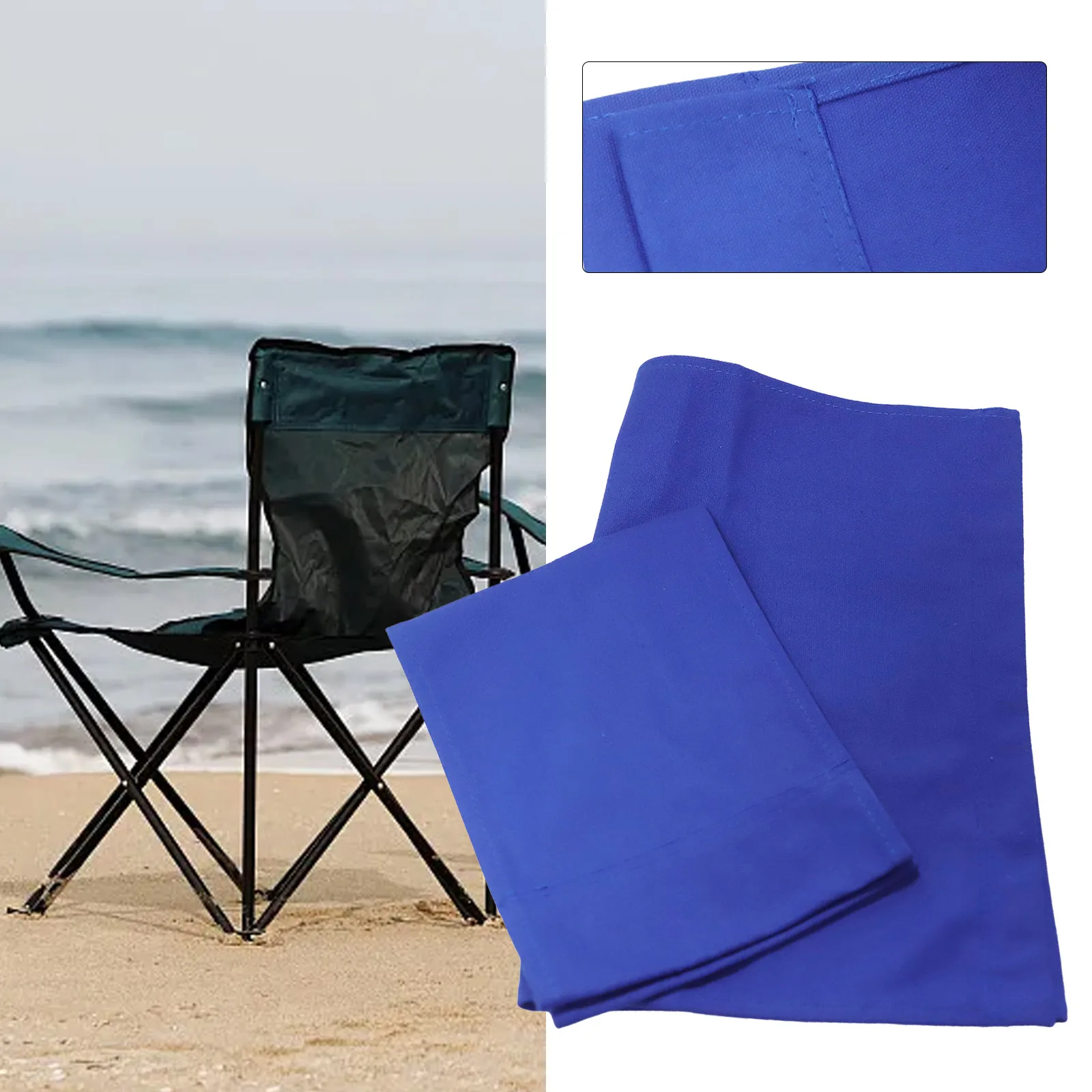 Polyester Canvas Seat Covers Kit for Director Chairs with Washable Replacement Covers Compatible with Round Rods