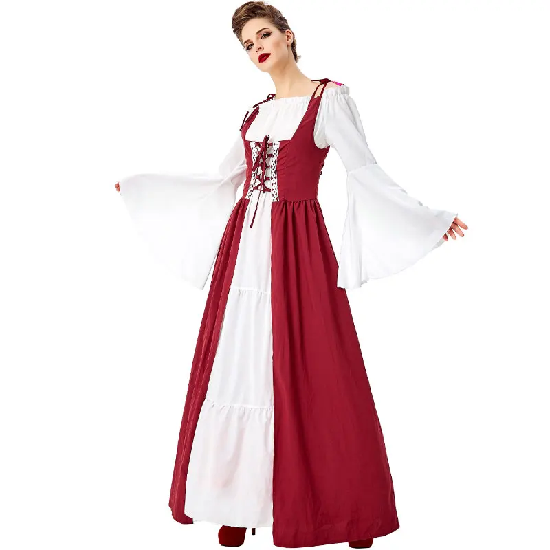 

Halloween Medieval Noble Palace Princess Party Dress Europe Retro Victorian Drama Maid Cosplay Stage Costumes