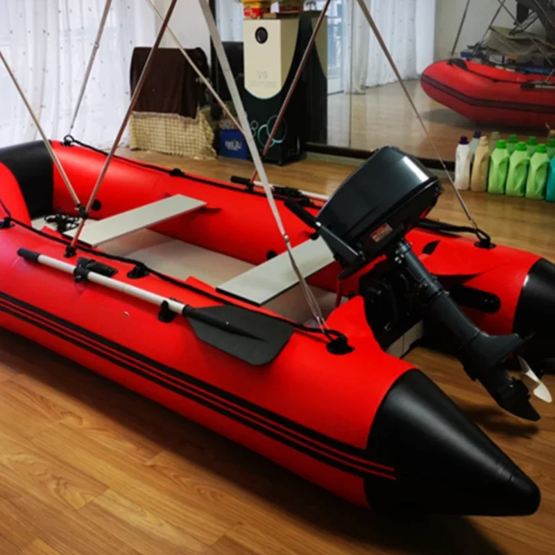 Rubber boat fishing flood control kayak inflatable boat hard bottom folding professional luya hovercraft