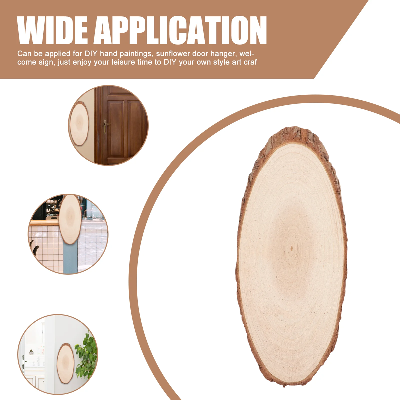 Natural Wood Slices Oval Shaped Unfinished Wooden Slice Predrilled Wood Circles Christmas Wood Cutouts Blank Round Discs Diy