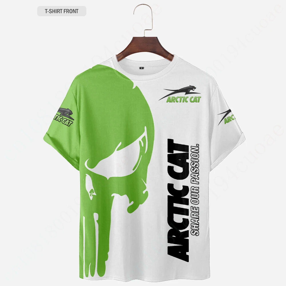 Arctic Cat T Shirt untuk pria wanita Unisex pakaian Harajuku lengan pendek Anime T-shirt kebesaran bernapas Tee kasual T-shirt