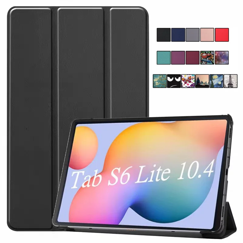 

Smart Case For Samsung Galaxy Tab S6 lite 10.4 2024 Folding Stand With Auto Sleep Funda s6 lite 10.4" SM-P620 P613 Tablet Cover