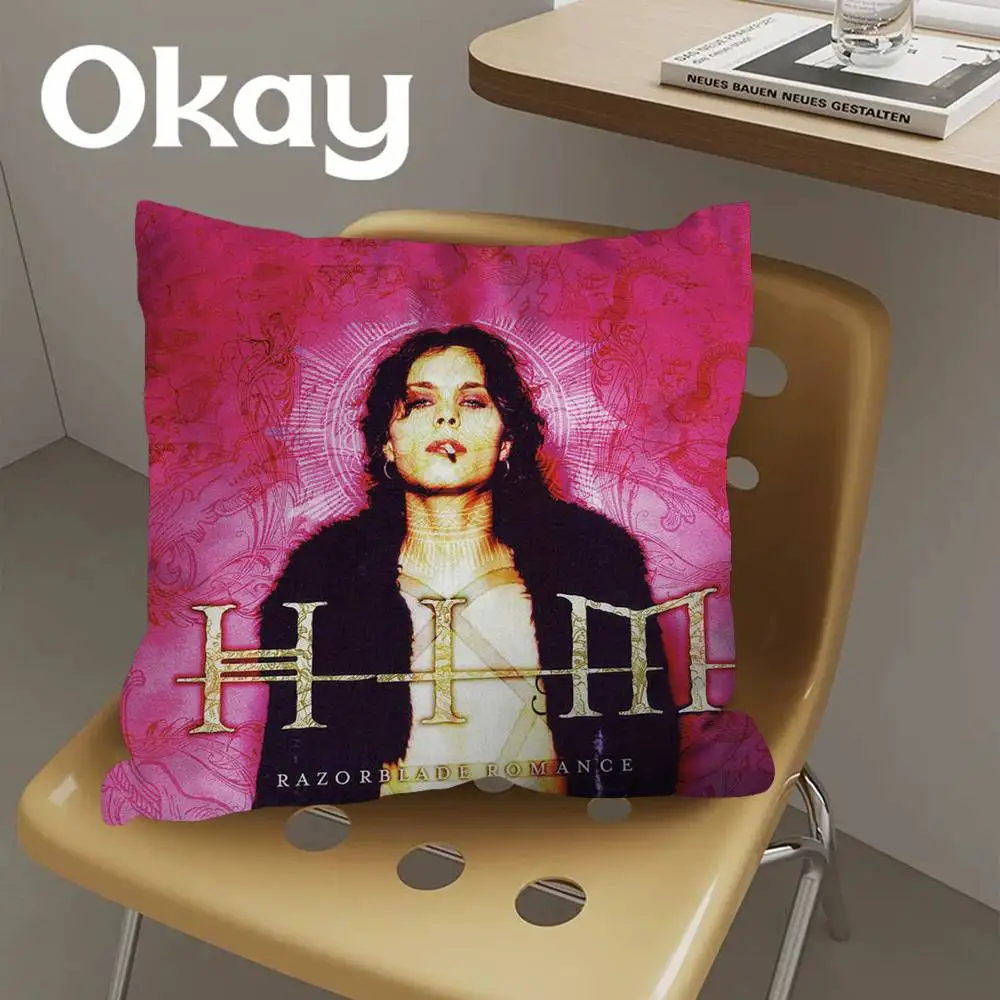 أغطية وسائد روك باند لها، غطاء وسادة لطيف على شكل أريكة كرتونية لتزيين المنزل بطباعة على الوجهين #4