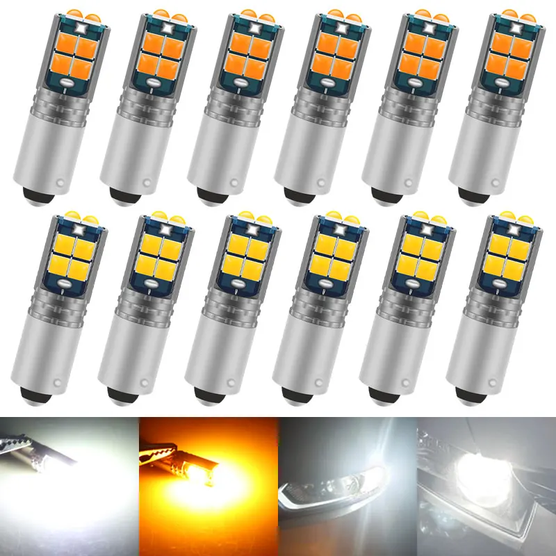 

10PCS Car Auto BA9S Bax9s BAY9S Led T4W Wedge W5W Led Interior Lamp Bulb T2W T3W H5W Parking DRL License Plate Light 12V