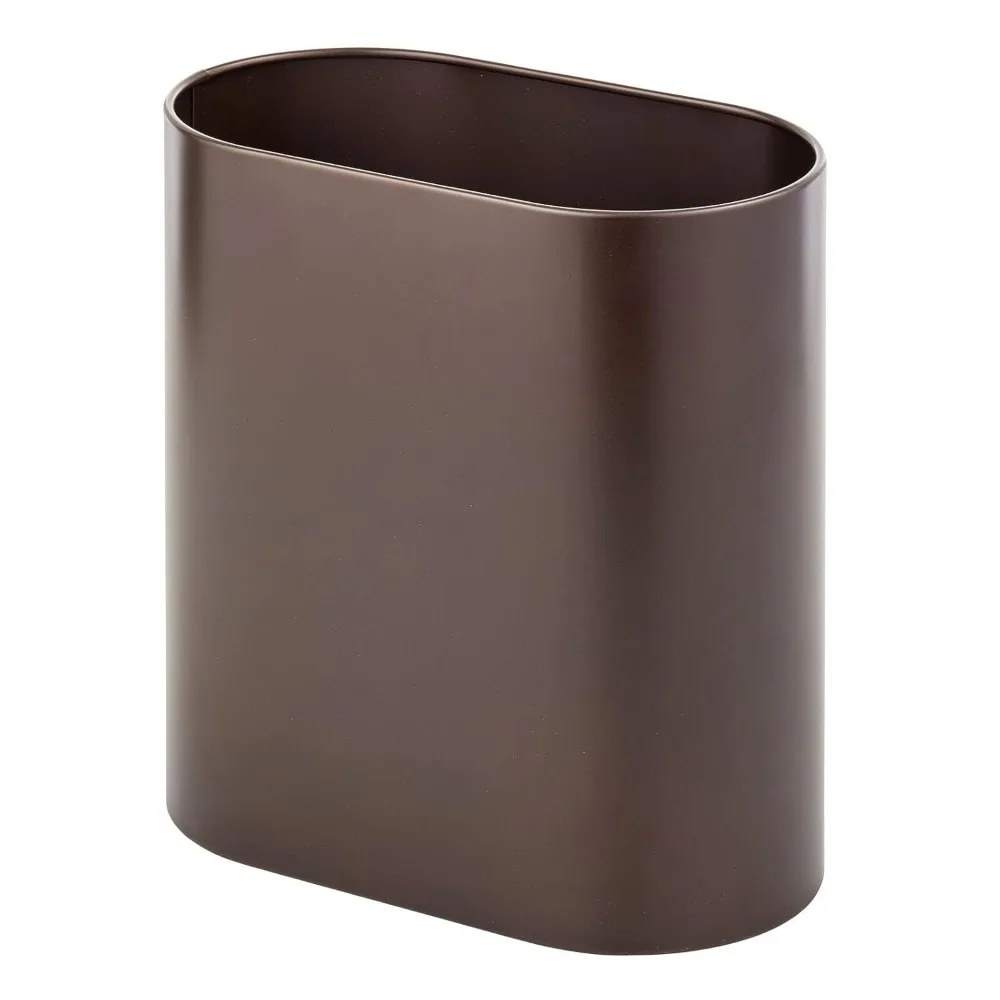 

Тонкий металлический контейнер для мусора в форме таблетки, 1,98 галлонов/7 литров, корзина для мусора, контейнер для мусора для ванных комнат, кухни, спальни