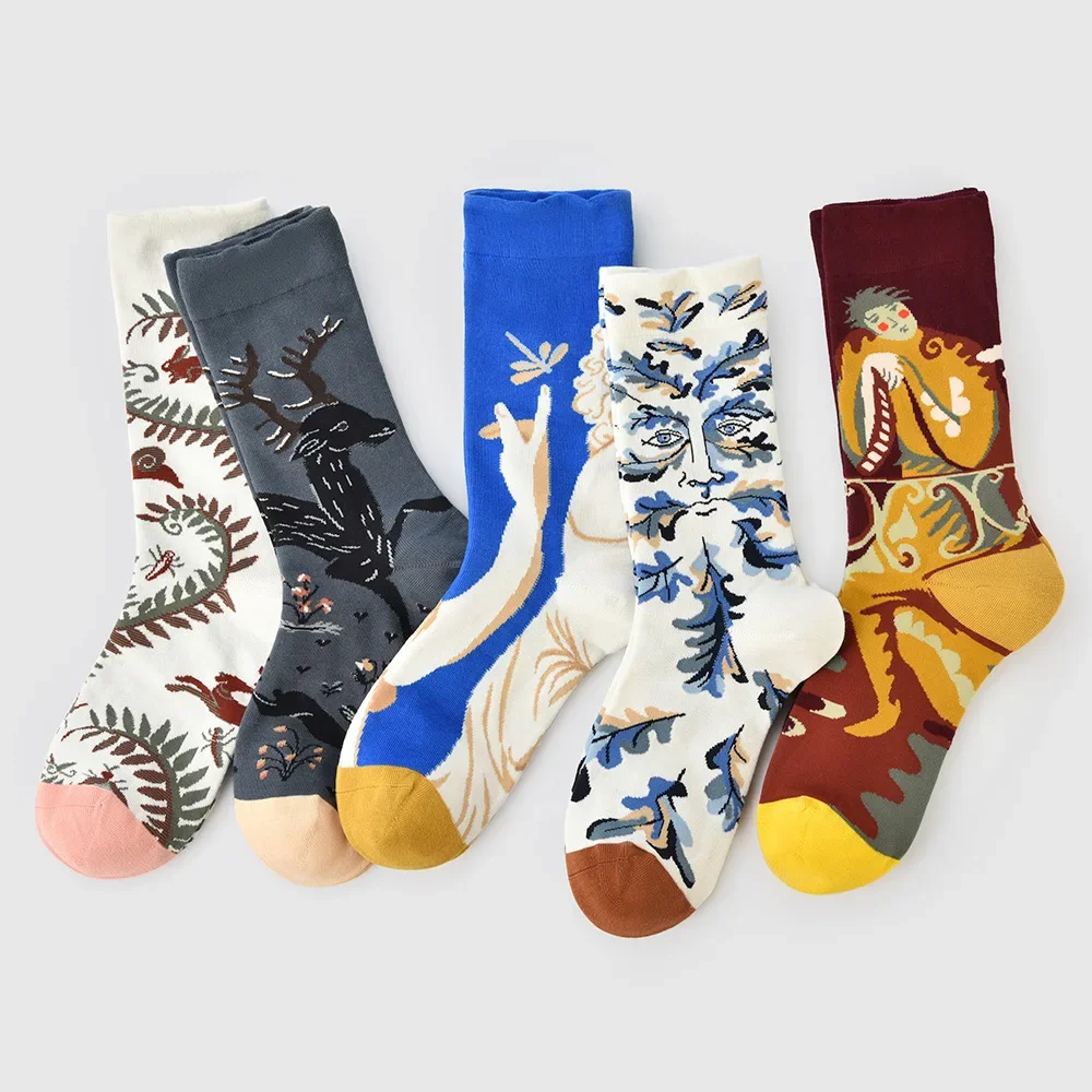 

Cotton Fashion Women Happy Socks Creative Funny Cartoon Lovely Girls Female Street Casual Novelty Party Gifts Dress Sox