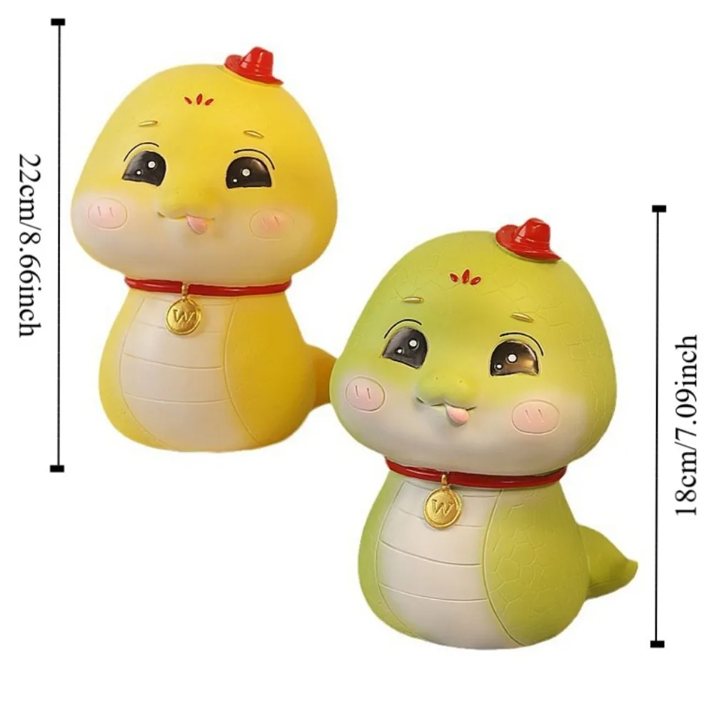 大容量の干支蛇の貯金箱、お金の節約、干支蛇の貯金箱、漫画の携帯用蛇のコイン収納ボックス