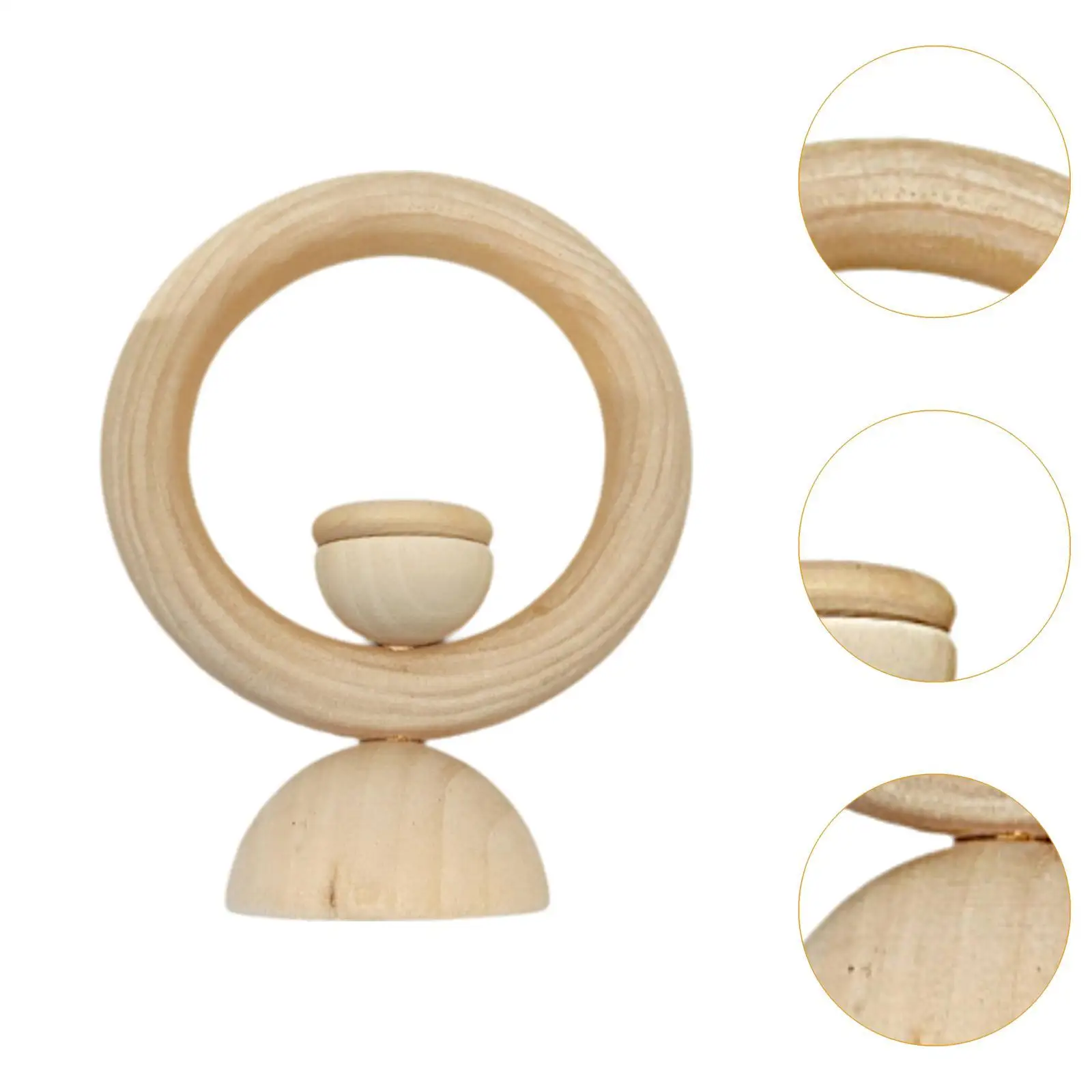 Golf Ball Display Rack Base Wooden Stand for Baseball Displaying Countertop