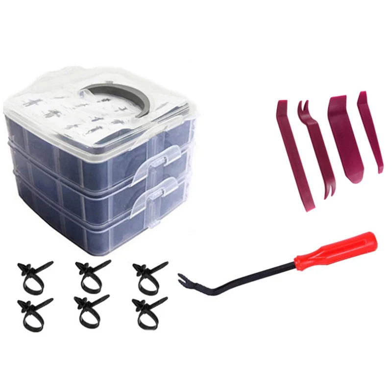 

625 Pcs Car Retainer Clips Plastic Fasteners Kit Fender Rivet Clips Car Door Panel Trim Clips Kit 5 Pcs Fastener