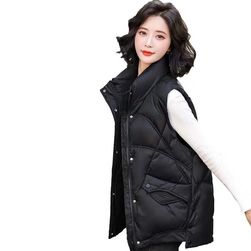 Cotton Vest Versatile Women's Outerwear, Spring Internet Famous New Coat Thickened Camisole Loose Korean Fashionable Short Vest