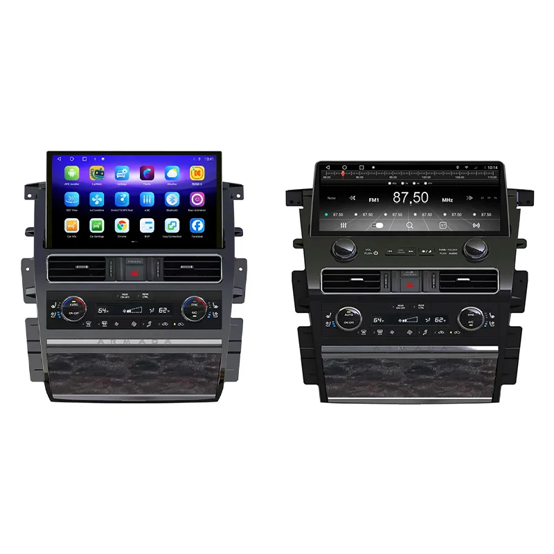 Pemutar Multimedia Android 12 Radio mobil untuk Nissan Patrol Armada Y62 2010 - 2022 tombol kontrol pusat perlengkapan Interior GPS Carplay