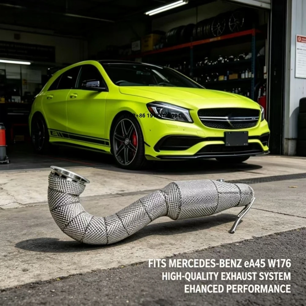 

SS304 Downpipe Exhaust Pipes for A45 CLA45 GLA45 W176 Exhaust System Down Pipe Exhaust No Engine Failure