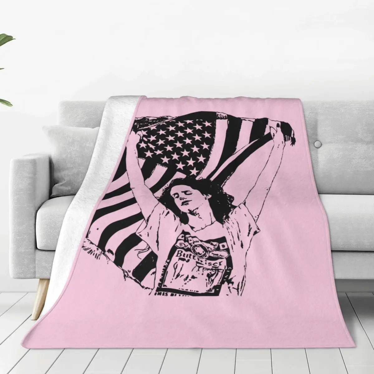 Lana Del Rey Blanket 90s Vintage Flannel Funny Warm Throw Blankets for Home Textile Decor