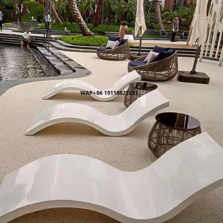 

Customized Luxury Modern Fiberglass FRP OutdoorChair for Garden Beach Pool Sunbathing Versatile for Hotels Apartments