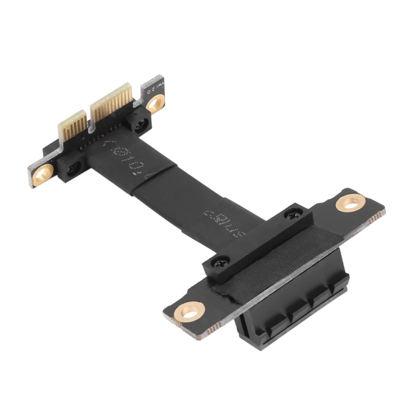 2X PCIE X1 Riser Cable Dual 90 Degree Right Angle Pcie 3.0 X1 To X1 Extension Cable 8Gbps PCI Express 1X Riser Card 5Cm