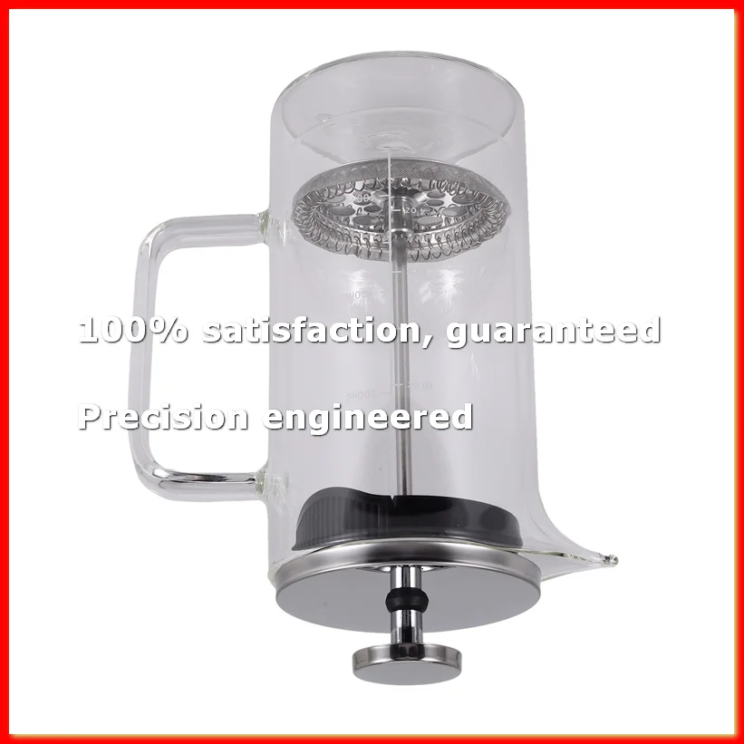 Double Layer High Borosilicate Glass Pot Filter Coffee Apparatus French Coffee Pot with Scale-A79M