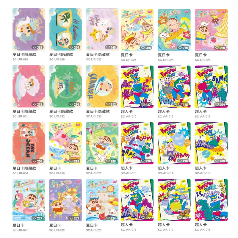 KAYOU Crayon Shin-chan T4W4 Collection Cards Xianyanbao Sacred - Holo Rare Collectible Cards Board Games Christmas Gift Kids