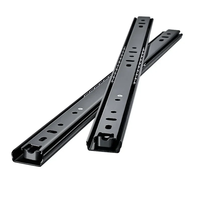 8~20Inch Cold Rolled Steel Drawer Slides Close Drawer Track Rail Sliding Two-Section Cabinet Slides Furniture Hardware