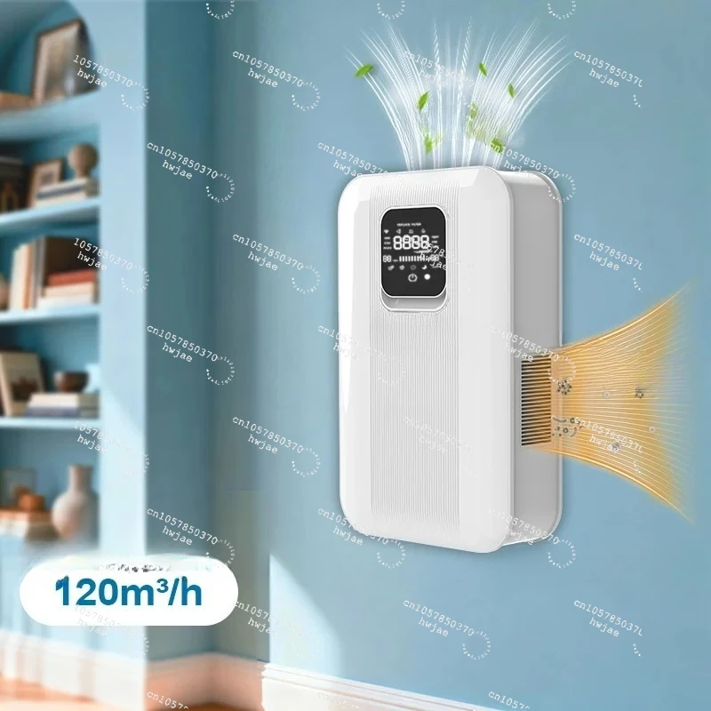 Recuperator Wall-Mounted Ductless ERV HRV Energy Recovery Ventilation with HEPA Filters