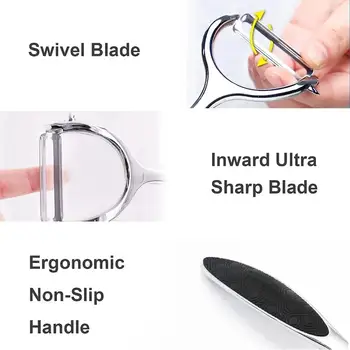 1個不銹鋼蔬菜削皮器馬鈴薯削皮器多功能胡蘿蔔刨絲器水果工具廚房配件Cuisine Pelador 9 最佳銷售 廚房設備 - №8