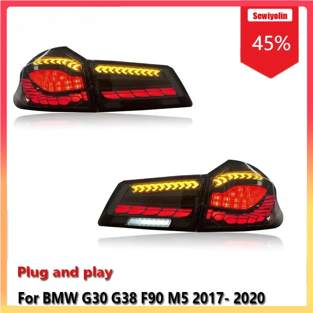 

Автомобильная задняя лампа LCI для BMW G30 G38 520 530 540 F90 M5 2017-2020 DRL Противотуманные задние фонари прицепа Поворотный сигнал Voiture Plug