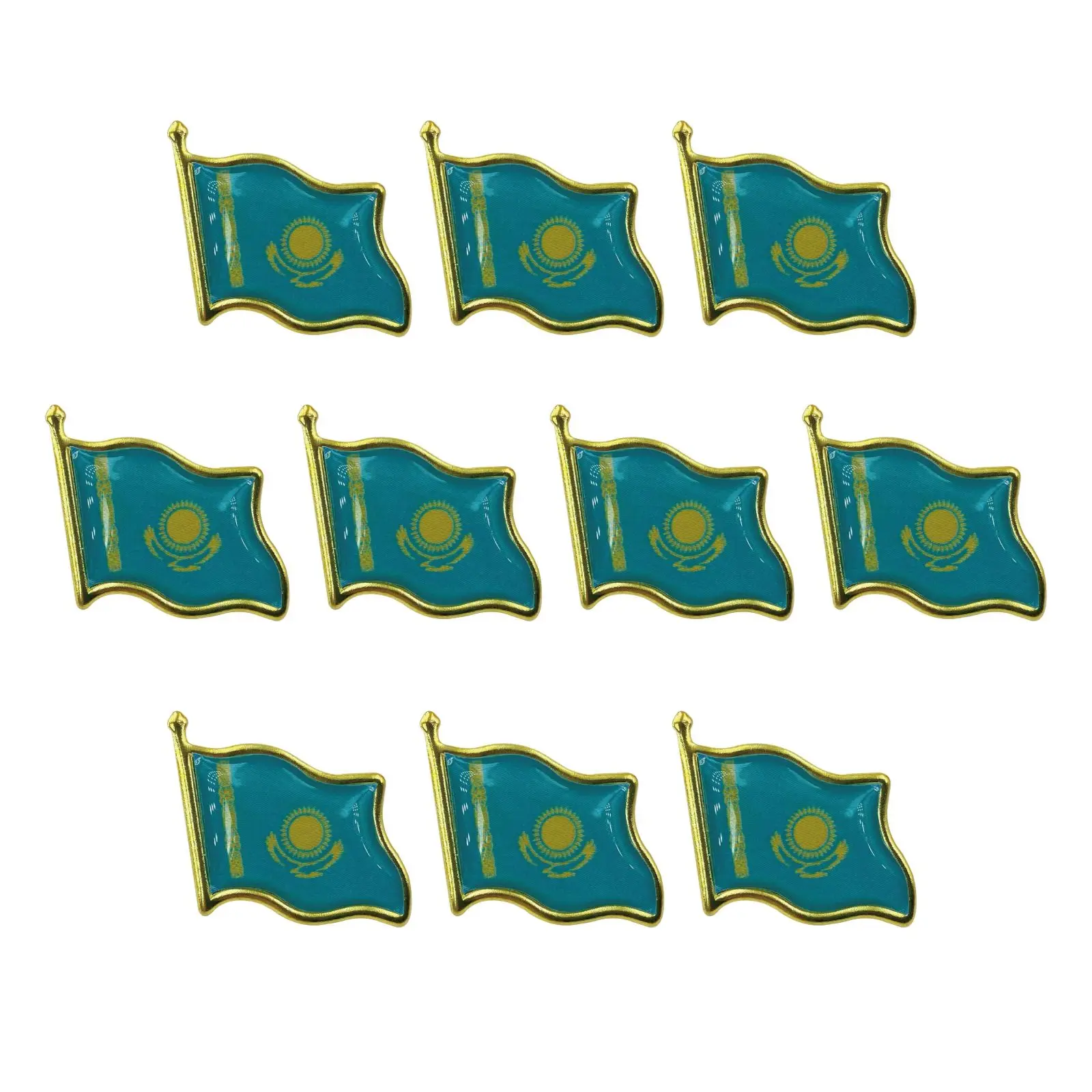 

Kazakhstan Flag Lapel Pin - Enamel Metal National Badge | World Travel Souvenir Gifts for Men & Women | Country Flag Patriotic B
