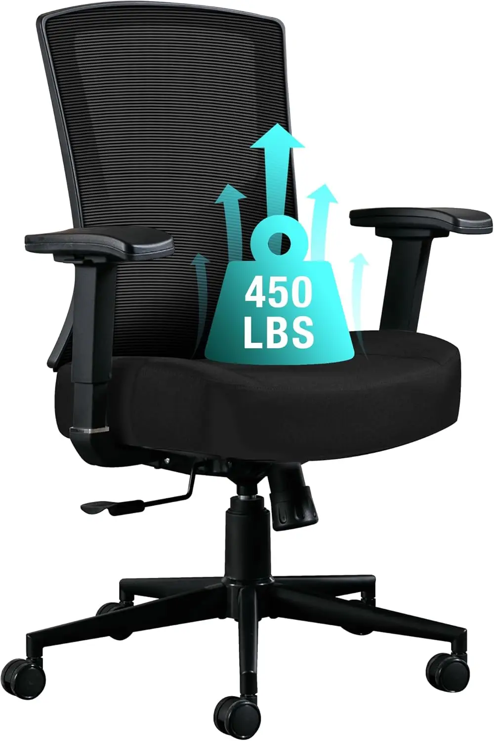 

Big and Tall Office Chair 450lbs, Ergonomic High Back Computer Desk Chair for Heavy People with 2D Adjustable