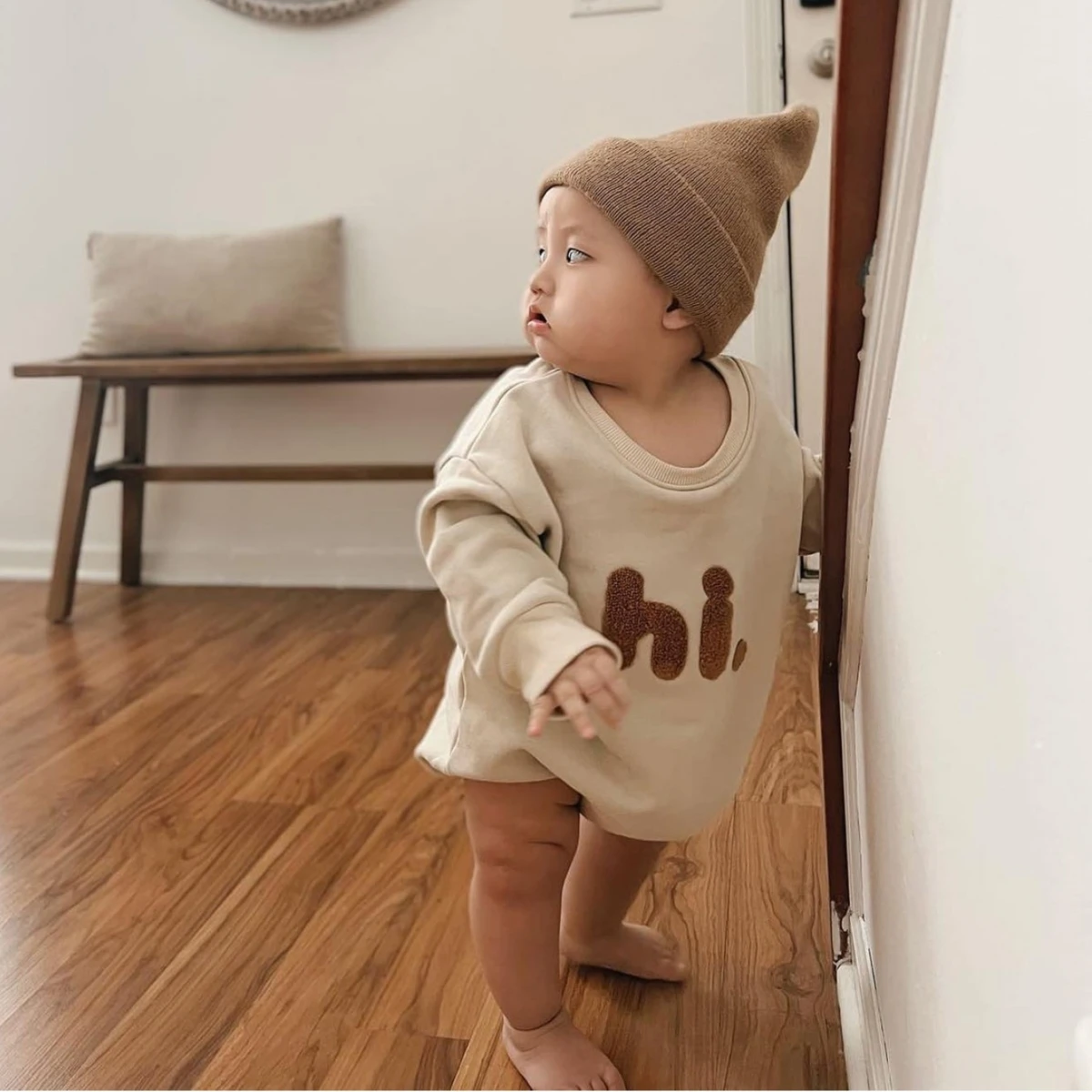 Autumn Newborn Baby Boys Girls Rompers Infant Kids Cotton Long Sleeve Letter Embroider Jumpsuits 0-18M