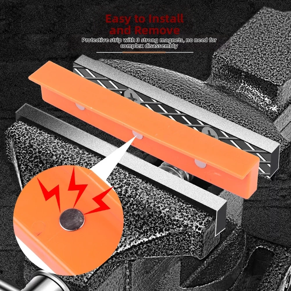 6 Inch Bench Vise Protective Strip With Diamond Embossing Design 3 Strong Magnetic Protection Strip Bench Clamp Protection Strip