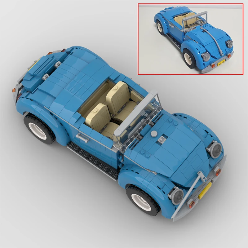 NEW Creative Expert MOC Cabriolet Cars Speedster Building Blocks 10252 MOD Beetle Convertible Assemble Bricks Vehicle Model Toys