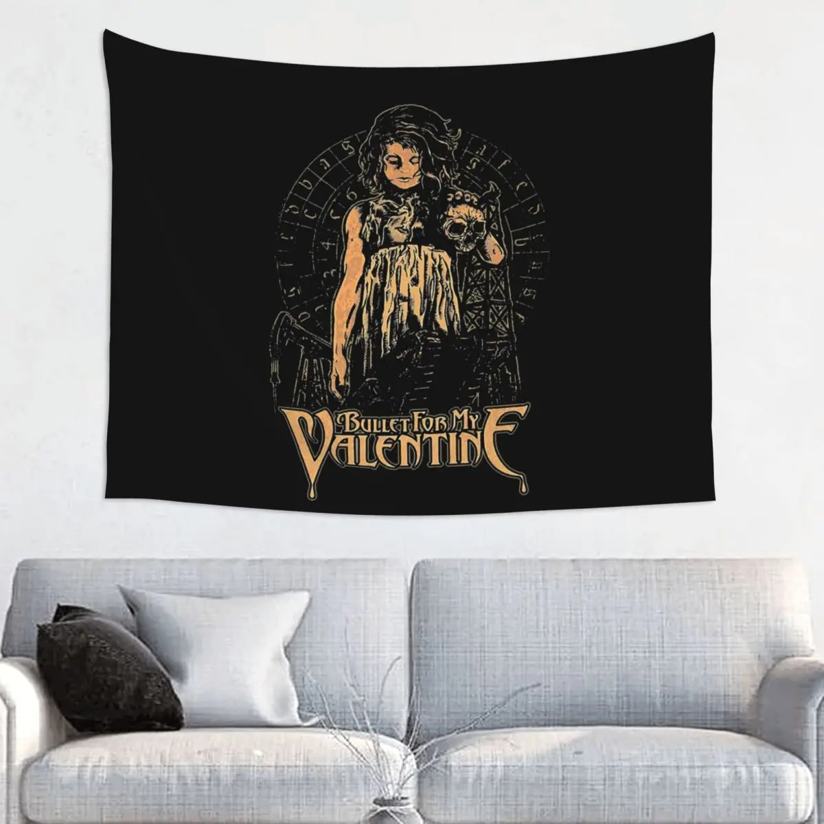 Bullet For My Valentine Tapestry Colorful Fabric Wall Hanging British Metal Music Wall Decor Beach Mat Art Wall Blanket