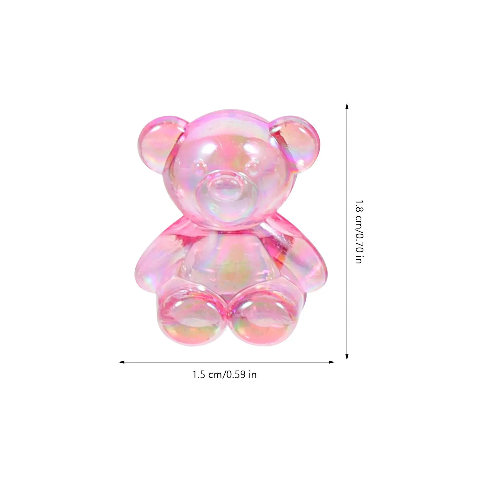 

100 шт. акриловые бусины с медведем «сделай сам», свободные бусины-разделители, разноцветные ожерелья, браслеты, принадлежности для самостоятельного изготовления, ювелирные украшения