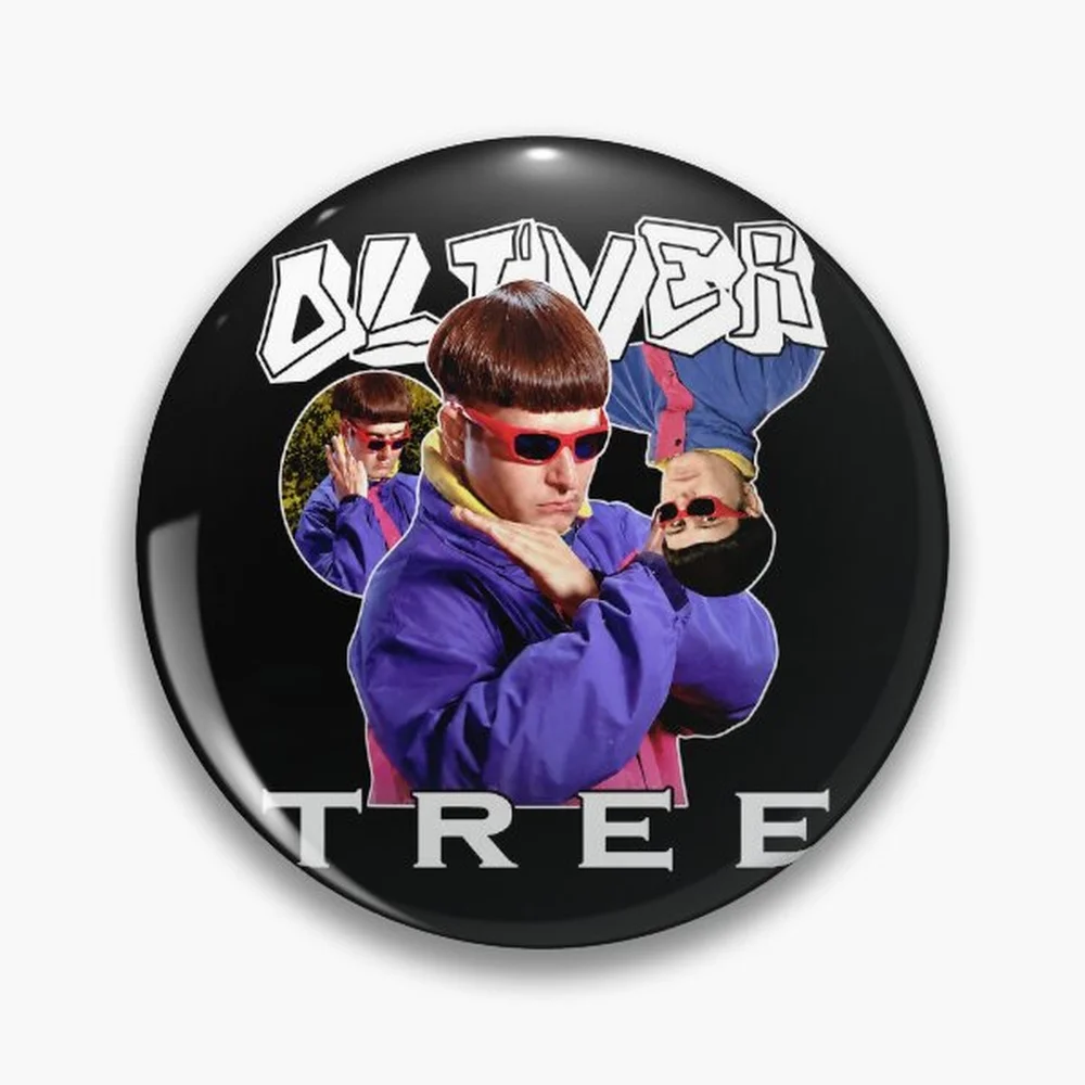 RIP OT, In loving memory OT, Oliver Tree Rest In Peace 1993 to 2026 Memorial Pin Holographic Star Heart Pin Brooches Laminated B